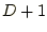$\displaystyle D + 1$